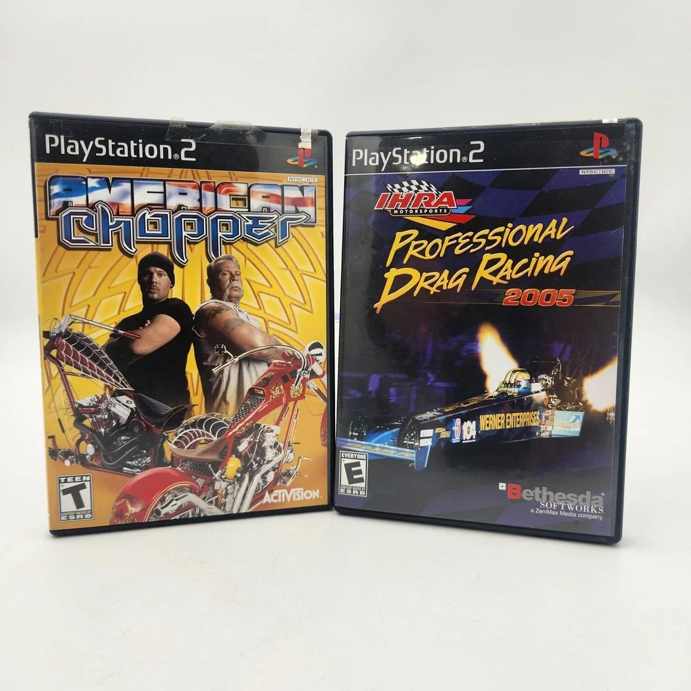 American Chopper & IHRA Professional Drag Racing 2005 Sony PlayStation 2 PS2 Lot